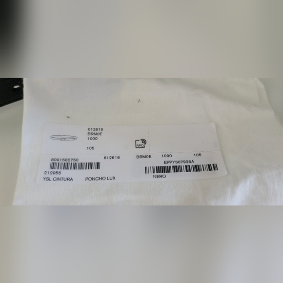 NWT Saint Laurent YSL Black Leather Belt with Silver Buckle - Picture 5 of 10